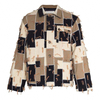 Oem Manufacturer Custom Men Fashion Outdoor High Quality Long Sleeve Single-Breasted Patchwork Fringed Jacket