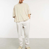 Wholesale Hot Selling Sublimation Blanks Tshirts Drop Shoulder Solid Color Men Oversize Tshirt