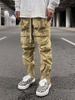 OEM Manufacturer 2022 Products Loose Fit Windbreaker Jogging Pants Nylon Multi-Zip Pocket Sports Pants Cargo Pants