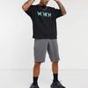 Wholesale Streetwear Black Butterfly Printed T Shirt Short Sleeve Men 100% Cotton Print On Demand T Shirt