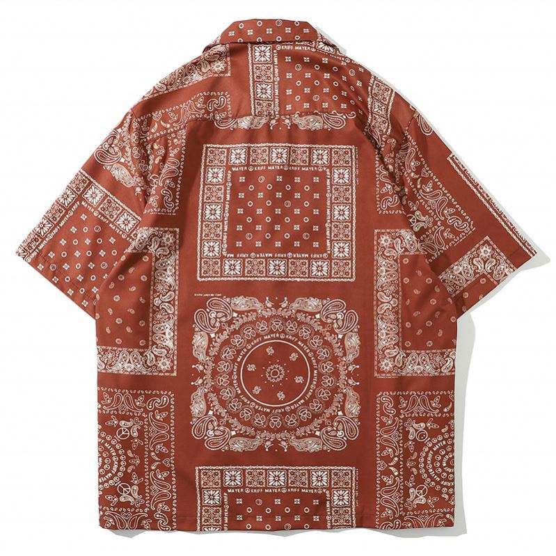 OEM Manufacturer Wholesale Custom All Over Bandana Printed Pattern Hawaii Shirts For Men