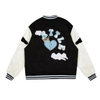 Oem Manufacturer Customized Pu Patchwork Towel Embroidery Color Block Baseball Uniform Casual Plus Sizes Men's Jacket