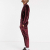 Manufacturers Custom Slim Fit Tracksuit Plain Velour Two Piece Jogger Suit Men