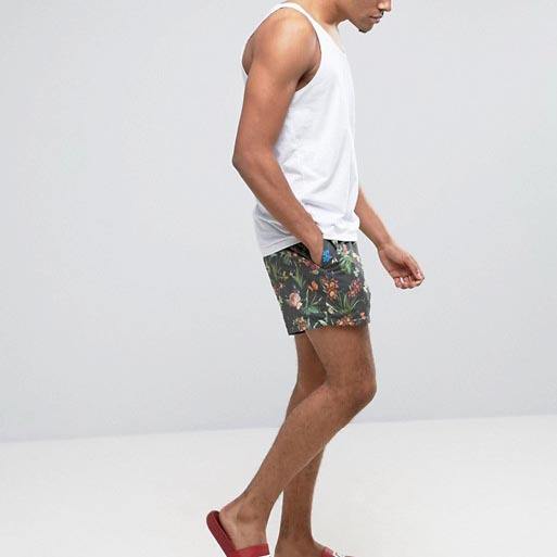 Sublimation Clothes Short Length Allover Printed Men Swimshorts