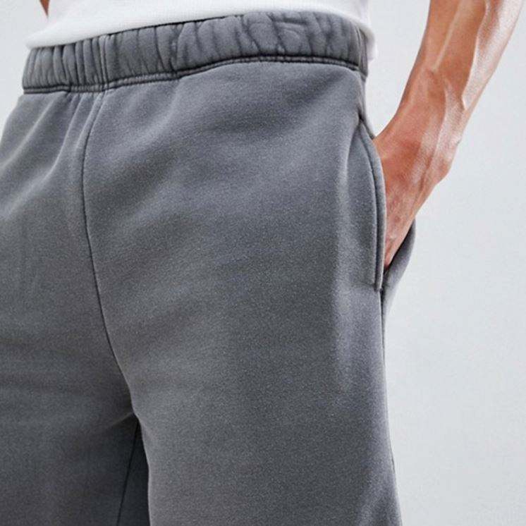 OEM Cotton Polyester Vintage Wash Men Running Sweat Shorts