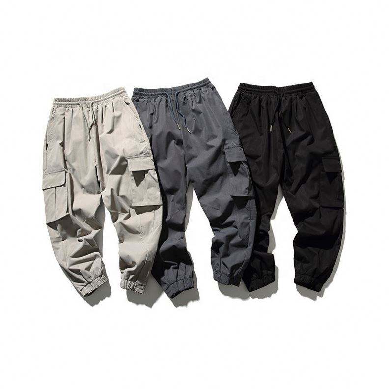 OEM Manufacturer Men's Pants & Trousers Simple Loose Casual Big Pocket Trousers Mens Cargo Pants
