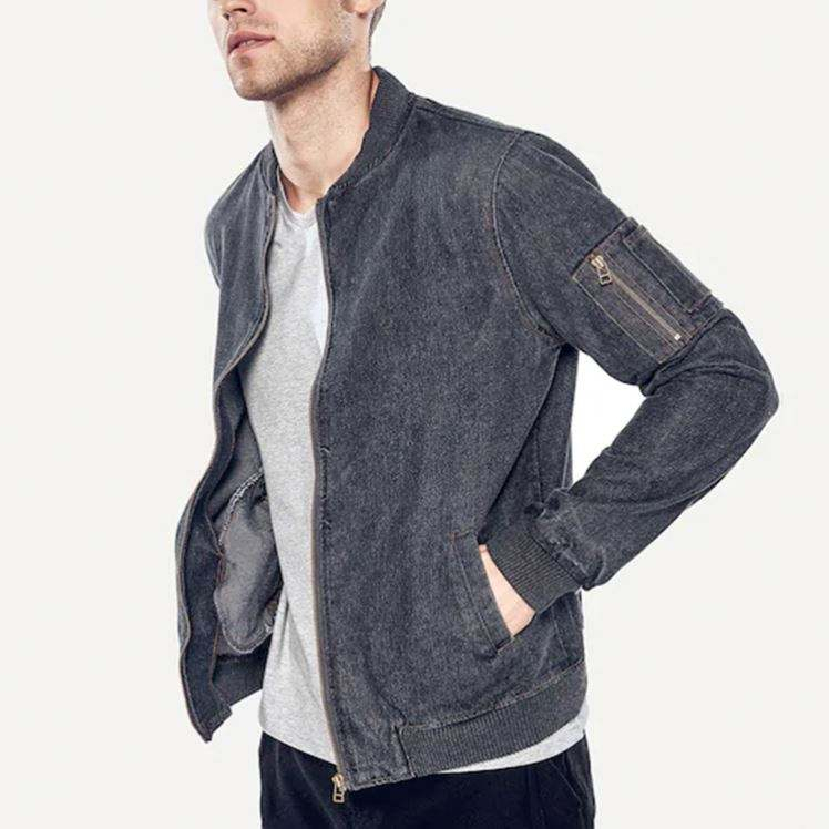 Man Clothing Fashion Jaket Jeans Zip Up Denim Jackets