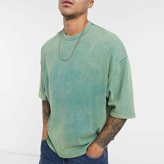 Newest Designers Oversize T Shirt Half Sleeve Vintage Acid Washed Blank Tshirt Heavyweight Men T Shirts