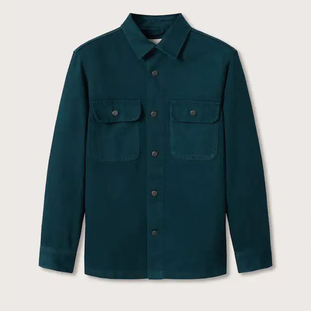 Camicia in denim con bottoni a maniche lunghe in cotone con logo personalizzato da uomo di alta qualità del produttore OEM