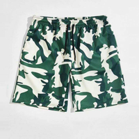 Custom Allover Camo Printed Track Shorts Pánske letné šortky so sťahovacou šnúrkou v páse