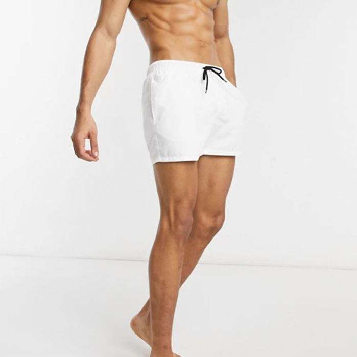 Nueva llegada ropa interior para hombre Boxer Shorts elástico cordón en la cintura longitud corta hombres verano Swim Shorts