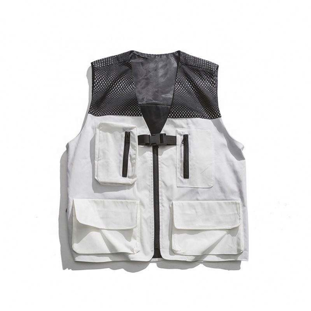 Oem Manufacturer Custom Vest Men's Vests & Waistcoats Personality Large Pocket Cargo Top Waist Coat Jacket
