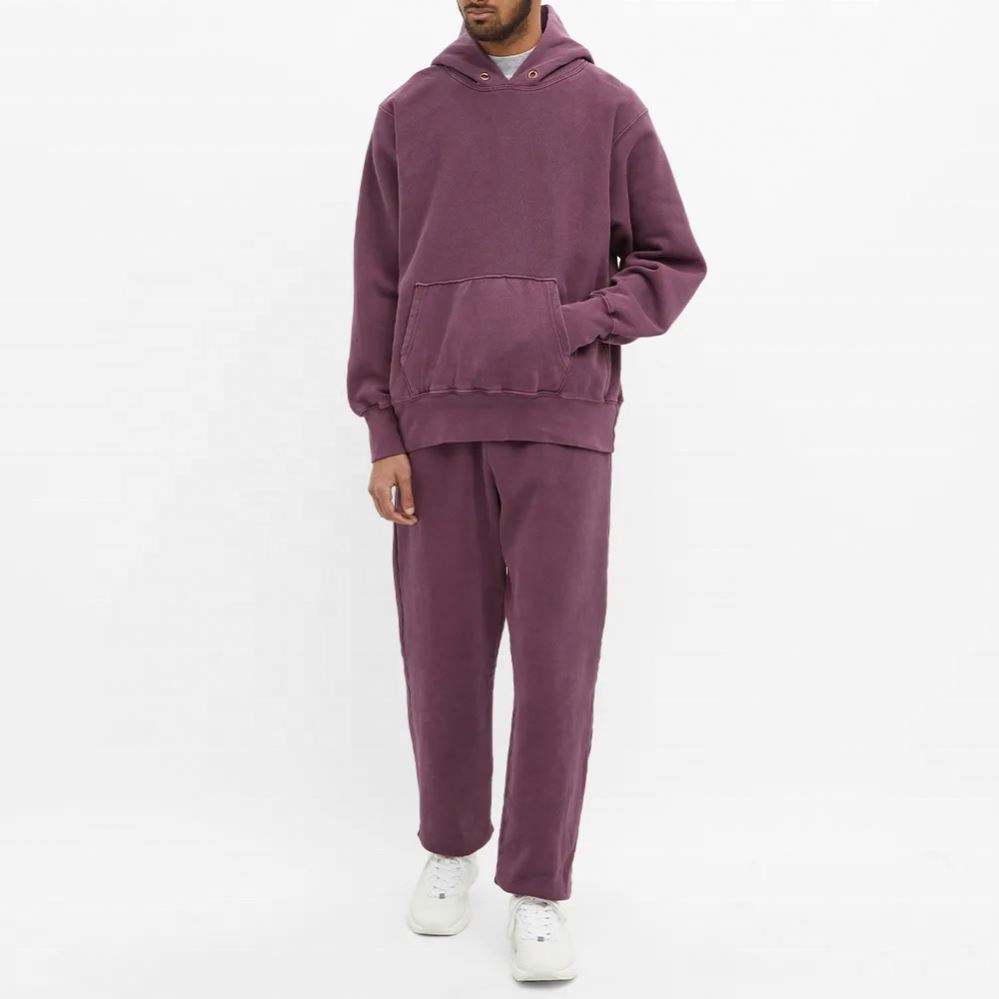 OEM Manufacturer No Drawstring Oversized Garment Dyed Sweatshirt Heavyweight 100% Cotton Vintage Washed Hoodie