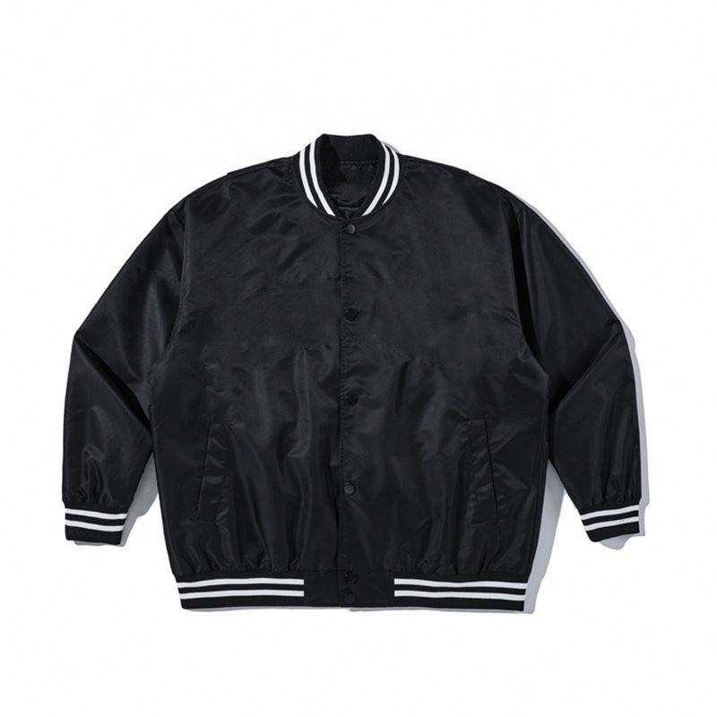 Oem Manufacturer Custom Men'ss Striped Stitching Bottom Hem Plus Size Fashion Casual Jacket
