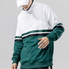 OEM Manufacturer 2022 Stand Collar Cotton Half Zip Sweatshirts Color Block Fashion Pullover Hip Hop Sweatshirts Men