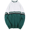 OEM Manufacturer 2022 Stand Collar Cotton Half Zip Sweatshirts Color Block Fashion Pullover Hip Hop Sweatshirts Men