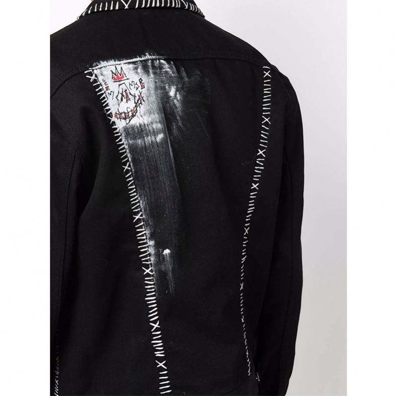 Oem Manufacturer Men New Style Black Bomber Fashion Single-Breasted Graphic Print Long Sleeve Denim Jacket