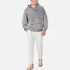 OEM Manufacturer Fashion Streetwear Grey Custom Men's Coats Vintage Custom Printed Oversize Distressed Washed Hoodie