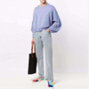 OEM Manufacturer Custom Men Oversized Cotton Contrast Stitching Crewneck Sweatshirt Drop Shoulder Hoodie Pullover