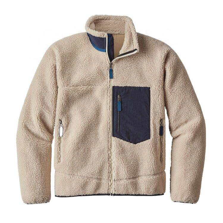Oem Manufacturer Custom Solid Color Plaid Fleece Zip Sherpa Pullover Hoodie With Pocket Jacket