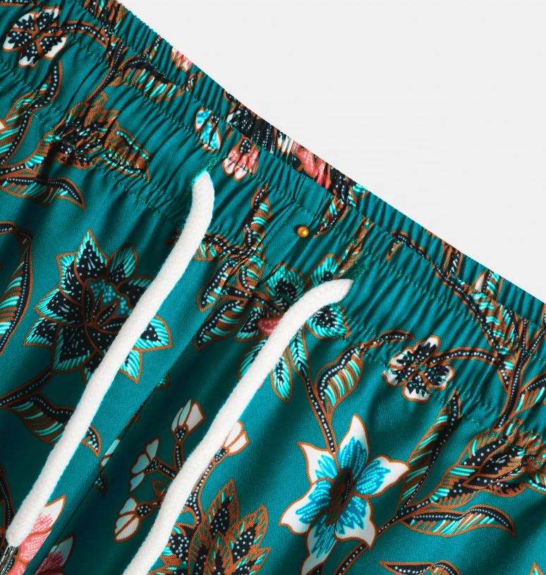 OEM Manufacturer Customized Thin Men Clothing Set Beach Printing Cardigan Shirts And Shorts Casual Men Short Set