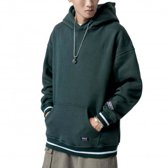 OEM 제조업체 도매 커스텀 로고 자수 남성 겨울 블랭크 코튼 테크 양털 패션 후드를위한