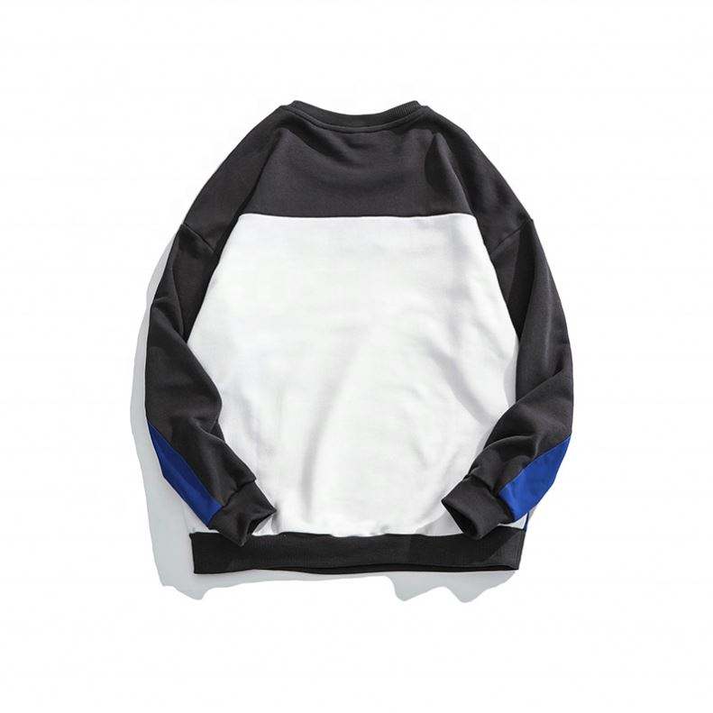 OEM Manufacturer Custom Color Block O Neck Pullover Long Sleeves Plus Size Hoodies Casual