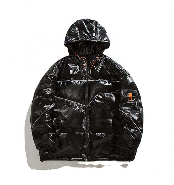 Oem Manufacturer Winter Custom Men's Cotton-Padded Fashion Personality Bright Cotton Jacket