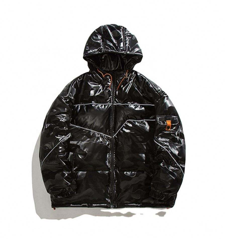 Oem Manufacturer Winter Custom Men's Cotton-Padded Fashion Personality Bright Cotton Jacket