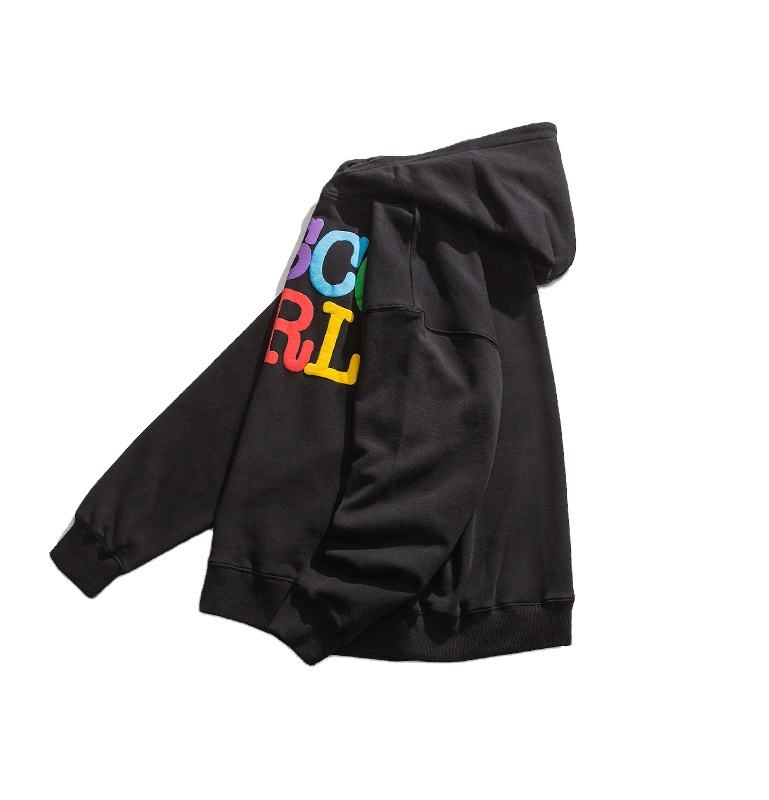 Custom mens cotton 3d puff printed hoodies for men