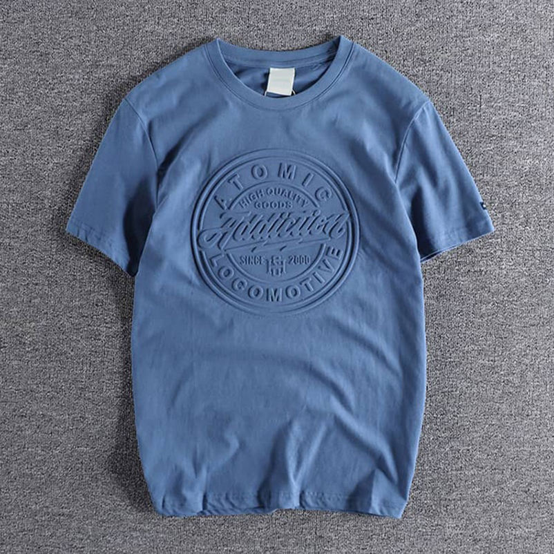 OEM 高品質メーカーピマヘビーコットン Tシャツカスタムロゴ Tシャツプラスサイズ印刷 3d エンボス Tシャツメンズ Tシャツ