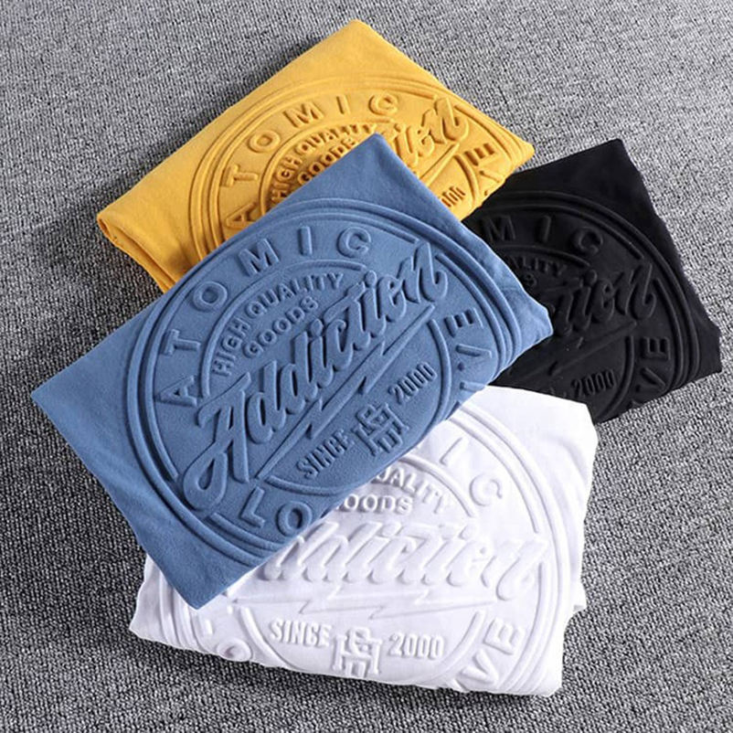 OEM visokokvalitetni proizvođač Pima Heavy Cotton Tee Majica s prilagođenim logotipom Velike veličine s printom 3d reljefnih majica Muške majice kratkih rukava