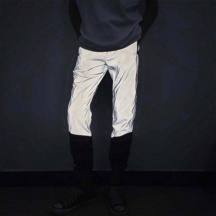 Oem Herre Cargo Pants Color Block Bukser Spesiell Mote Design Refleks Herre Treningsbukser