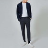 Custom Mens Cropped Length Casual Checkered Pants