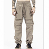 New Trend Cargo Pants Men Solid Color Oversized Jogger Pants Drawstring Waist Utility Pockets Tactical Pants