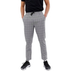 Men Fashion Woven Grey Plaid Check Cropped Trousers Pants
