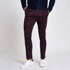 OEM Customize Red Check Skinny Chino Pants Dress Pant For Men