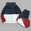 Custom Logo Tracksuit Color Block Corduroy Two Piece Sets Men Jogging Tracksuit