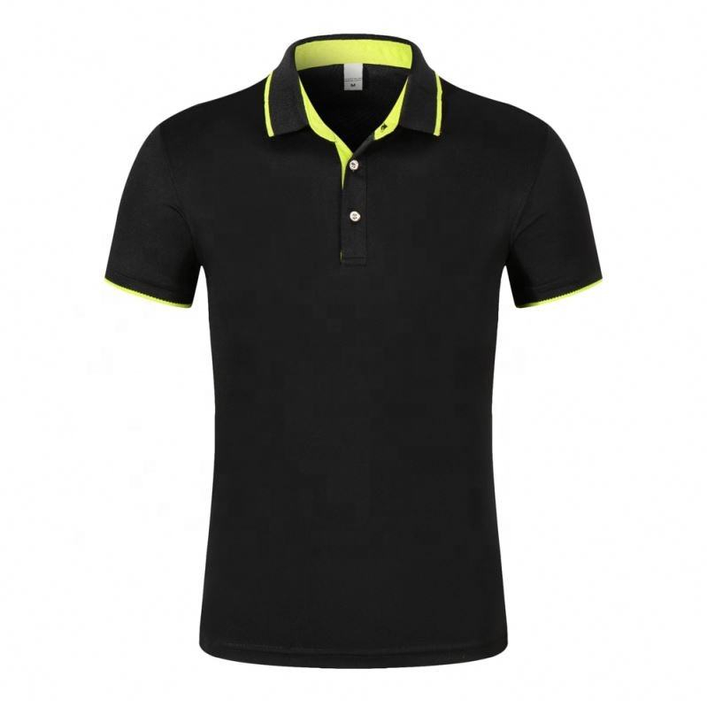 7denní vzorek zelené golfové polokošile Guangzhou Polyester Spandex