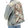 Fashion New Design Mens Jean Jacket Altas Graphic Printed Distressed Denim Jackets For Men 2020