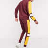 Custom Logo Tracksuits Men Crew Neck Pullover Sweatshirt & Drawstring Waist Joggers Sets Two Piece Tracksuit Set