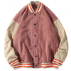 Fabricantes Fashion Fashion Streetwear Chaqueta de béisbol Botón en la parte delantera de la camisa de bombardero de pana gruesa delantera