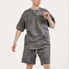 Bulk -Trailsuits Kurzer -Set Vintage gewaschene gestickte Männer 100% Baumwoll zweisteuelhafte T -Shirt und kurzes Set