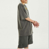ထုတ်လုပ်သူများ Custom Tracksuit 2 အပိုင်းအစတိုတိုဘောင်းဘီတိုတိုတိုတိုတိုတိုကင်စ်သည်ချည်မျှင်အင်္ကျီ 2 အပိုင်းအစ tracksuit နှစ်ခု