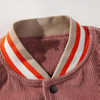 Fabricantes Fashion Fashion Streetwear Chaqueta de béisbol Botón en la parte delantera de la camisa de bombardero de pana gruesa delantera