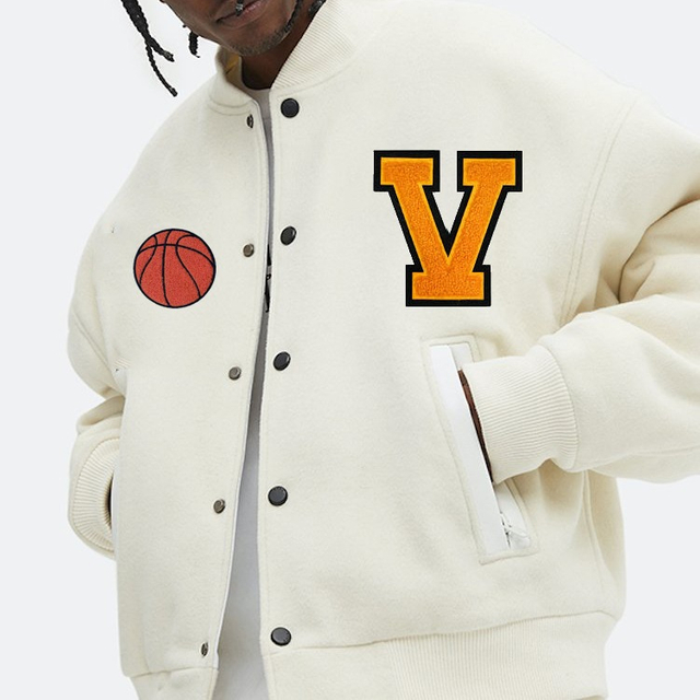 Oem Manufacturer High Quality Chenille Embroidery Men College Leather Sleeves Custom Baseball Bomber Letterman Varsity Jacket