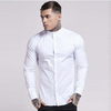 OEM Manufacturer Blank White Men's Long Sleeve Oxford Stretch Fit Shirt