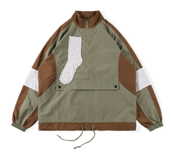 Oem Manufacturer Customized Color Block Patchwork Coat Casual Plus Sizes Men's Jacket