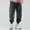 OEM Manufacturer Casual Good Quality Cotton Blank Color Block Mens Baggy Tapered Cargo Track Pants With Side Pockets
