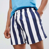 Your Owm Brand Shorts Drawstring Stripe Swim Shorts In Navy